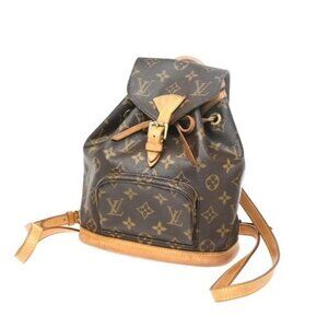 LOUIS VUITTON Mini Montsouris Backpack Bag Monogram Leather Brown M51137 94ZA014